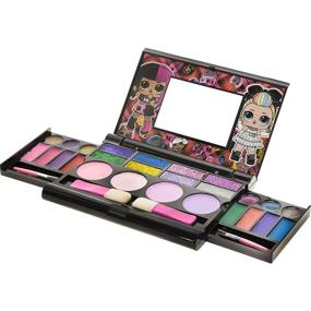 img 2 attached to 💄 L.O.L Surprise! Townley Girl Cosmetic Compact Set - Mirror, Lip Glosses, Blushes, Brushes, Eye Shadows - Colorful Portable Foldable Make Up Beauty Kit for Girls
