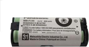 img 2 attached to 🔋 High Quality 2 Pack HHR-P105 NI-MH Rechargeable Battery for Panasonic Cordless Phones - Long Lasting 2.4V 830mAh Battery