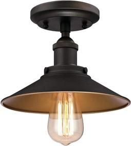 img 2 attached to 💡✨ Westinghouse Lighting 6336000 Louis Oil Rubbed Bronze Semi-Flush Ceiling Fixture with Metallic Interior: Elegant Indoor Lighting Solution