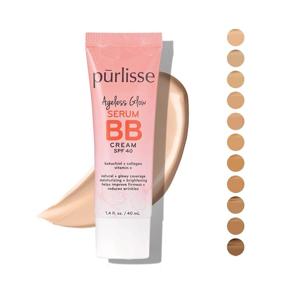 img 3 attached to 🌟 purlisse Ageless Glow Serum BB Cream SPF 40: Clean & Cruelty-Free, Paraben & Sulfate-Free, Medium Coverage, Hydrating with Collagen, Medium Golden 1.4oz.