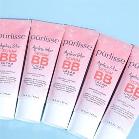 img 1 attached to 🌟 purlisse Ageless Glow Serum BB Cream SPF 40: Clean & Cruelty-Free, Paraben & Sulfate-Free, Medium Coverage, Hydrating with Collagen, Medium Golden 1.4oz.