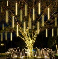 enhance your outdoor space with waterproof meteor lights by shonco - 10 raindrop tubes, 30cm length - perfect for garden party, wedding, christmas & more! логотип