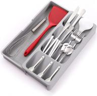 🍴 kleverise flatware organizer: efficient expandable drawerstore cutlery silverware organizer for neat kitchen cabinet storage логотип