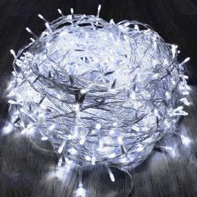 img 4 attached to 300LED Clear String Lights Indoor/Outdoor, White Christmas String Lights with 8 Modes, Waterproof 🎄 Plug in Outdoor Fairy Lights for Tree Garden Patio Wedding, Christmas Decorations (Cool) - KAQ 115FT