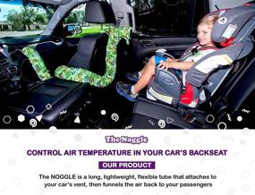 img 2 attached to 🚗 Enhanced Dash AC Vent Air Extension for Kids in the Back Seat - All-Season Baby Traveling System to Ensure Maximum Comfort during Car Rides - 6ft, Grey Quatrefoil