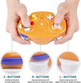 img 2 attached to 🎮 Ultimate Wireless Gamecube Controller: Soanufa Gamecube Controller with 2 Wireless Receivers, Wii/Gamecube/NGC/GC Compatible - Black and Orange