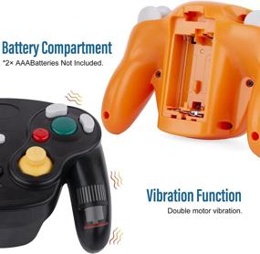 img 1 attached to 🎮 Ultimate Wireless Gamecube Controller: Soanufa Gamecube Controller with 2 Wireless Receivers, Wii/Gamecube/NGC/GC Compatible - Black and Orange