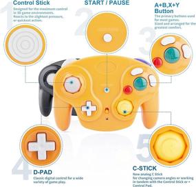 img 3 attached to 🎮 Ultimate Wireless Gamecube Controller: Soanufa Gamecube Controller with 2 Wireless Receivers, Wii/Gamecube/NGC/GC Compatible - Black and Orange