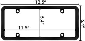 img 2 attached to GAMPRO License Plate Covers and Frames Combo, 2-Pack License Plate Frame Holder Shield for US Standard 6x12 inches Plates, Including Screws (Smoked)