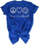 optimized volleyball tee shirt - peace love volleyball - ideal for athletic teen girls logo