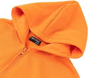 img 2 attached to DEESPACE Kangaroo Boys' Brushed Fleece Sweatshirt: Fashionable Hoodies & Sweatshirts for Trendy Boys