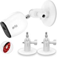 screwless wall mount kit for arlo pro 4, arlo pro 3, ring cam, arlo ultra, wyze cam outdoor camera, eufycam - hassle-free, tool-free installation, strong adhesive mount (2pack) logo