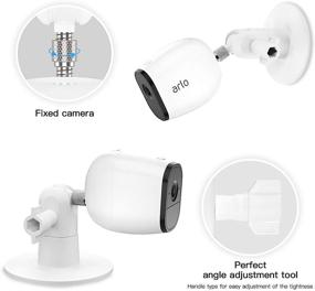 img 3 attached to Screwless Wall Mount Kit for Arlo Pro 4, Arlo Pro 3, Ring Cam, Arlo Ultra, Wyze Cam Outdoor Camera, eufyCam - Hassle-free, Tool-free Installation, Strong Adhesive Mount (2PACK)