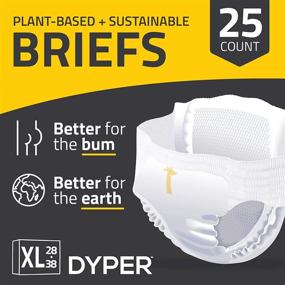 img 3 attached to 🧷 DYPER - Eco-Friendly Bamboo Pull On Diaper Briefs, Ink Free, Ultra-Soft and Sturdy, X-Large Size, Ideal for 28-38 lbs Infants - Pack of 25