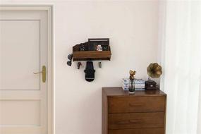 img 1 attached to 🔑 Organize Your Entryway with YCOCO Wall Mail Organizer Key Holder and Rustic Storage Rack