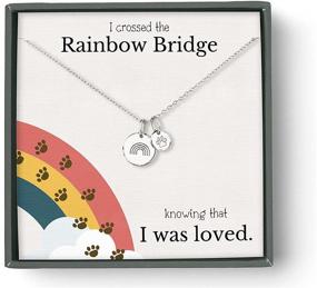 img 4 attached to Forever in Our Hearts: Rainbow Bridge Pet Memorial Necklace & Sympathy Gifts for Dogs and Cats