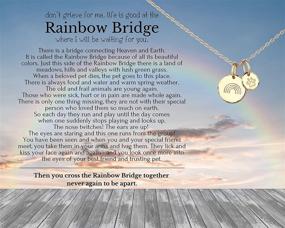 img 1 attached to Forever in Our Hearts: Rainbow Bridge Pet Memorial Necklace & Sympathy Gifts for Dogs and Cats
