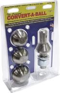 🔩 convert-a-ball 900b - nickel-plated shank with 3 balls - 1 inch logo