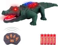 🐊 led lights remote control rc toy for kids and toddlers, ages 3 to 12, boys and girls - alligator logo