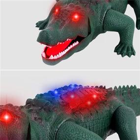 img 1 attached to 🐊 LED Lights Remote Control RC Toy for Kids and Toddlers, Ages 3 to 12, Boys and Girls - Alligator