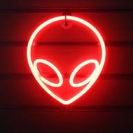 wanxing alien neon signs led neon wall sign red neon lights for bedroom kids room hotel shop restaurant game office wall art decoration sign party supply gift (red) логотип