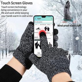 img 2 attached to 🧤 Achiou Touchscreen Thermal Elastic Anti Slip Gloves: Ultimate Winter Protection with Unparalleled Screen Sensitivity