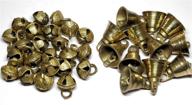 azkrafts pack of 40 brass bells: unique combo for home decor, crafts, christmas, and pet bells логотип