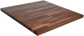 img 1 attached to Premium Blended Walnut Island 🌴 Top – 25” Wide and Stylishly Versatile