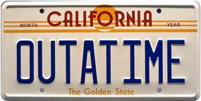 img 3 attached to 🔮 Celebrity Machines Back to The Future, Delorean, Outatime – Metal Stamped Vanity Prop License Plate Kit