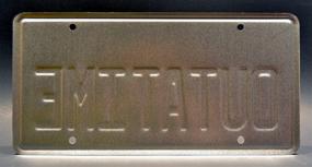 img 2 attached to 🔮 Celebrity Machines Back to The Future, Delorean, Outatime – Metal Stamped Vanity Prop License Plate Kit