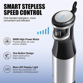 img 3 attached to 🥣 COMSOON 3-in-1 Immersion Blender: Powerful 500W Hand Blender with Stepless Speed, Detachable Shaft, Whisk & Milk Frother - Ideal for Soup, Smoothies, Puree, Baby Food, Cake