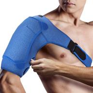 👍 effective shoulder brace for men and women - doact shoulder support for torn rotator cuff and ac joint pain relief with adjustable neoprene compression sleeve logo