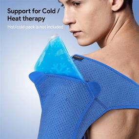 img 1 attached to 👍 Effective Shoulder Brace for Men and Women - Doact Shoulder Support for Torn Rotator Cuff and AC Joint Pain Relief with Adjustable Neoprene Compression Sleeve