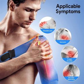 img 3 attached to 👍 Effective Shoulder Brace for Men and Women - Doact Shoulder Support for Torn Rotator Cuff and AC Joint Pain Relief with Adjustable Neoprene Compression Sleeve