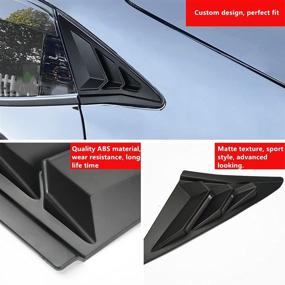 img 3 attached to DLOVEG Rear Side Window Louvers Compatible For Honda Civic Hatchback Type R 2021 2020 2019 2018 2017 2016 Sport Style Air Vent Cover For 10Th Gen Honda Civic Accesories (Matte Black)