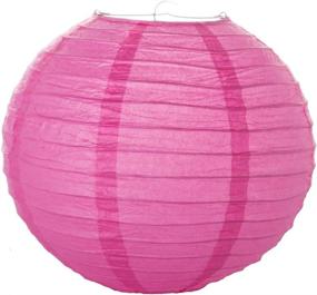 img 2 attached to 🏮 Vibrant 6 Inch Chinese Japanese Paper Lantern Set in Pink Red - 6pc Decorative Round Collection