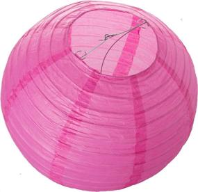 img 3 attached to 🏮 Vibrant 6 Inch Chinese Japanese Paper Lantern Set in Pink Red - 6pc Decorative Round Collection