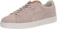 puma mens suede sneaker silver logo