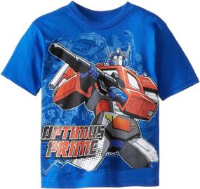 img 1 attached to Transformers Little Optimus T-Shirt: A Cool Addition to Boys' Tops, Tees & Shirts!