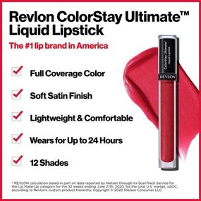 img 2 attached to 💄 REVLON ColorStay Ultimate Liquid Lipstick, Long-lasting Miracle Mauve Satin-Finish Lip Color, 0.07 oz