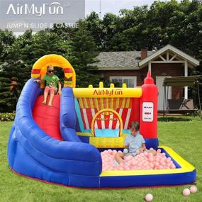 img 1 attached to 🍔 Hamburger Ketchup Bouncy Castle by AirMyFun