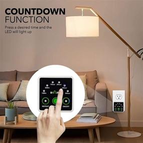 img 1 attached to 🕒 BN-LINK Smart Digital Countdown Timer: Reliable 3-Prong Outlet for Lamps, Light, and Home Appliances, 15A/1875W ½ HP ETL Listed