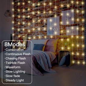 img 3 attached to GHodec Curtain String Lights – 200 LED 9.8Ft x 6.6Ft Twinkle Fairy Lights with Remote Control for Christmas, Bedroom, Party, Wedding – Warm White Window Decoration