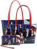 👜 michelle printed handbags & wallets: perfectly coordinated women's tote collection! logo