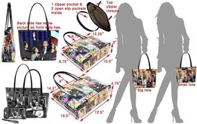 img 1 attached to 👜 Michelle Printed Handbags & Wallets: Perfectly Coordinated Women's Tote Collection!