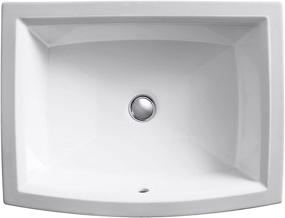img 3 attached to 🚽 KOHLER Archer K-2355-0 Undermount Bathroom Sink, White