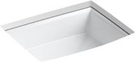 🚽 kohler archer k-2355-0 undermount bathroom sink, white logo