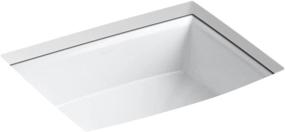 img 4 attached to 🚽 KOHLER Archer K-2355-0 Undermount Bathroom Sink, White