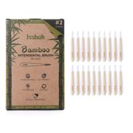 🌿 isshah biodegradable bamboo interdental brushes - effective 0.5mm deep clean between teeth cleaner - 40 count logo