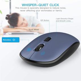 img 1 attached to 💻 Wireless Keyboard Mouse Combo: WisFox 2.4GHz Slim Full Size Set for PC Laptop Windows